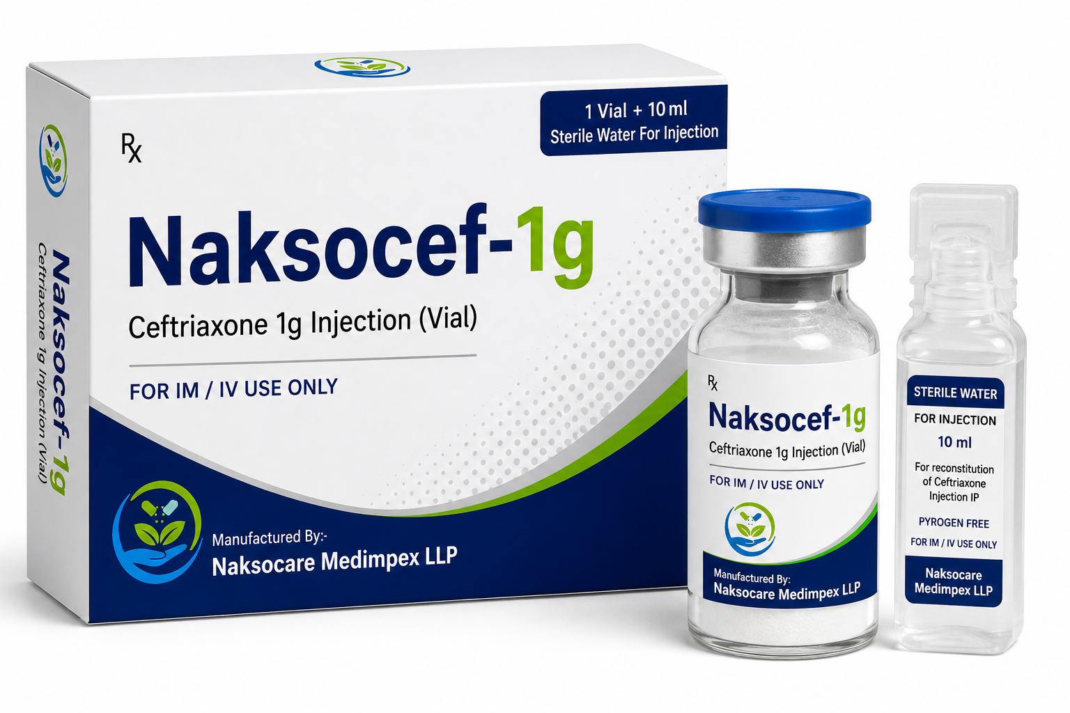 Ceftriaxone 1g Injection (Vial)