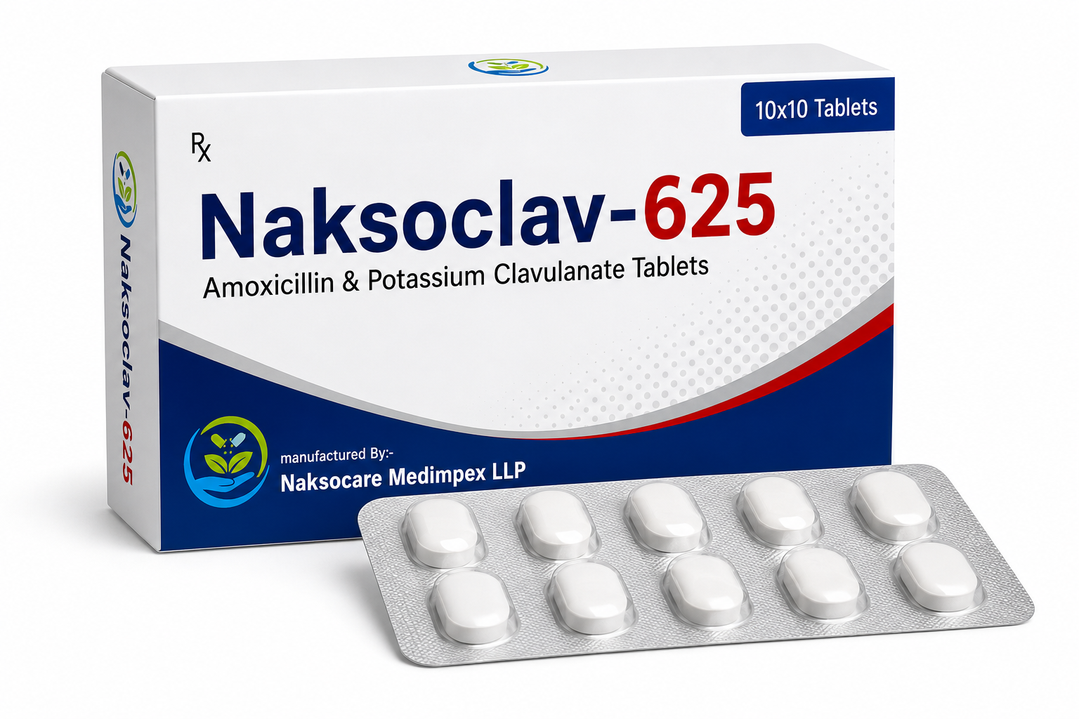 Naksoclav-625 Amoxicillin and Potassium Clavulanate Tablets